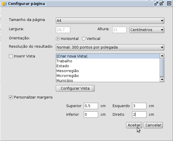 Configurando a página