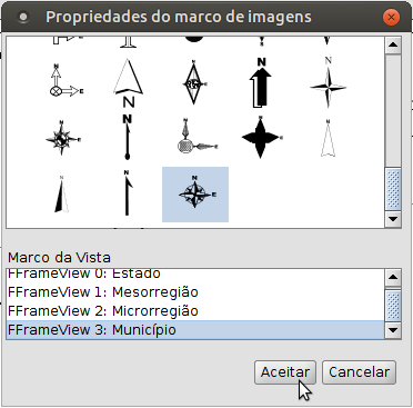 Selecionando a Rosa de Ventos